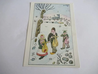 J. Lada - děti ve sněhu