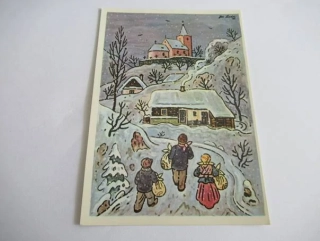 J. Lada - Zasněžená vesnice