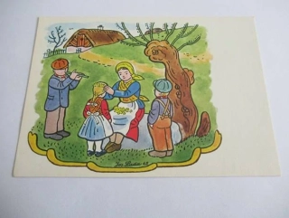 J. Lada - Žena a děti u vrby