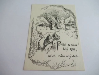 M. Aleš - sníh a kůň