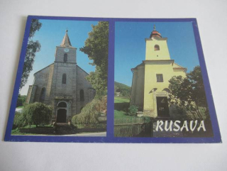 Rusava - Římskokatolický kostel, kostel Českobratrské církve evangelické