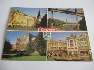 Ostrava - Stará radnice, pohled ze Sýkorova mostu..