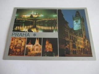 Praha ve večerním osvětlení