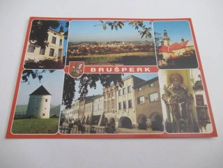 Brušperk - lékarna, celkový pohled, kostel sv. Jiří..