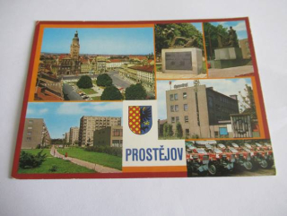 Prostějov - střed města, nové sídliště, pomník padlých hrdinů..