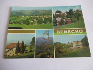 Benecko - střed obce, horské chaty Krakonoš a Martinova bouda