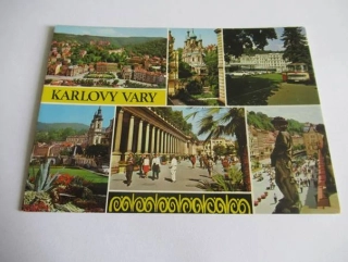 Karlovy Vary - lázeňské centrum. Ruský kostel, Grandhotel Moskva Pupp..