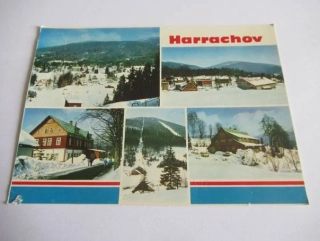 Harrachov - částečný pohled s obchodním domem, zotavovna ROH Varšavjanka..