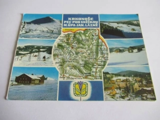 Krkonoše - Sněžka, vlek v Lyžařském žlabu, Luční bouda..