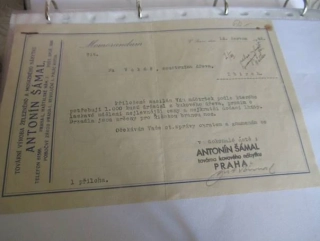 Praha - Antonín Šámal - tovární výroba železného a mosazního nábytku - 1942