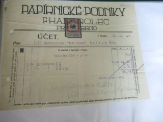 Praha - Brno - F. Hadrbolec - papírnické podniky - 