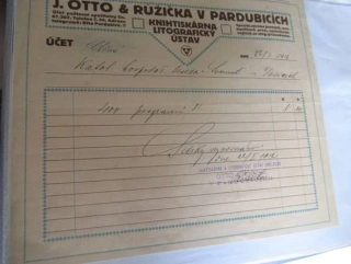 Pardubice - J. Otto & Růžička - knihtiskárna, litografický ústav - 1912