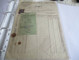 Vimperk - Artur Klauber - Velkoobchod se zbožím koloniálním, moukou a zemskými plodinami - 1934