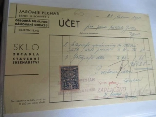 Brno - Jaromír Pechar - Pdborná dílna pro rámování obrazů - 1934