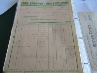 Dux - Carl Bergner - Broušení skla, povlakování zrcadel a výroba náhrobků - 1939