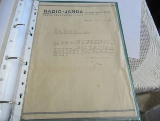 Plzeň - Radio Janda - Elektro radio- závod - 1938