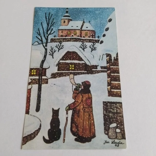 JOSEF LADA - REKLAMA - KNIHY PRO VÁS - ŽATEC 20,5 x 12,5 cm