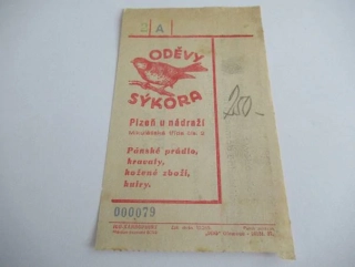 Plzeň - Oděvy Sýkora - Pánské prádlo, kravaty, kožené zboží, kufry