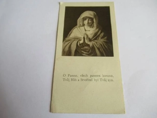 O Panno, všech pannen koruno, Tvůj Bůh a Stvořitel byl Tvůj syn.