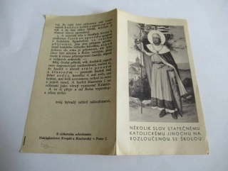 Několik slov statečnému katolickému Jinochu na rozloučenou se školou