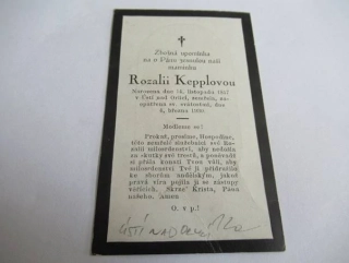 Litanie ke všem svatým - Rozalie Kepplová, Ústí nad Orlicí
