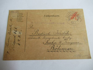 K. U. K. Feldpostamt - 7.11. 1917 - č. Razítka 464 a