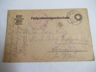 K. U. K. Feldpostamt -  1.9. 1916  - č. Razítka 96