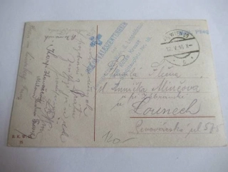 Polní pošta - Wien 12.5. 1916 - č. Razítka C