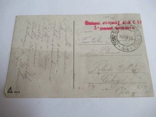 Česko-slovenská polní pošta 18. 12. 1919 - č. Razíítka 44