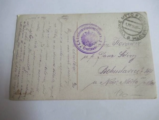 Polní pošta - Vysoké Mýto 5.12. 1914