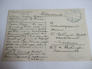  Polní pošta - Budapešť -  27.10. 1917 - č. Razítka LF.g. 4 L.F.g.