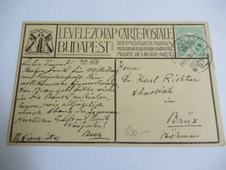 Polní pošta - Budapešť 2.1. 1913
