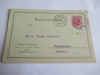 Friedman & Tapezierer, Továrna na slaměné a plstěné klobouky - Vídeň