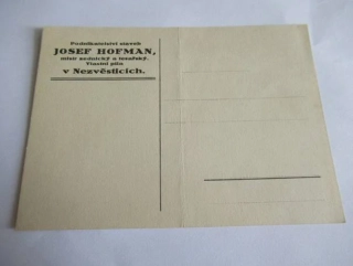  Josef Hofman, podnikatelství staveb - Nezvěstice