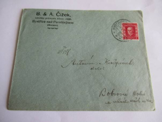 B & A. Čížek, výrobky průmyslu miner. olejů - Bystřice nad Pernštejnem