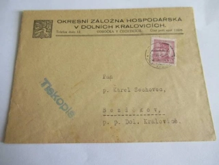  Okresní záložna hospodářská - Dolní Kralovice