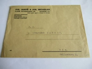  Jos. Jaroš & Jos. Michálek, Kovové náhrobní dekorace - Plzeň