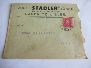 Josef Stadler´s Söhne, látka a textilní zboží - Roudnice nad Labem