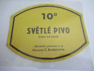 Jihočeské pivovary, Pivovar České Budějovice - Světlé pivo 10°