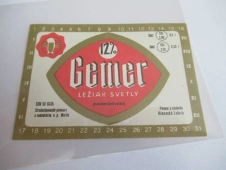 Pivovar a sladovna Rimavská Sobota - Gemer - Ležák světlý 12°