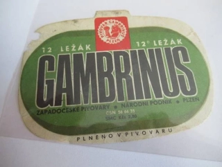 Západočeské pivovary, Národní podnik Plzeň - Gambrinus - Ležák 12°