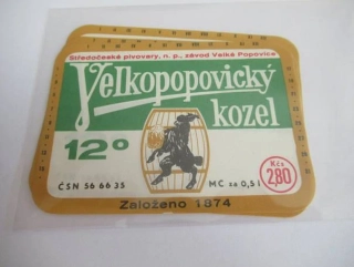 Středočeské pivovary, závod Velké Popovice - Velkopopovický kozel - Pivo 12°