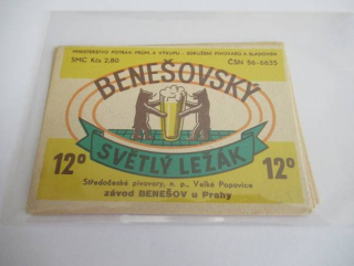 Středočeské pivovary, závod Benešov u Prahy - Benešovský ležák - Světlý ležák 12°