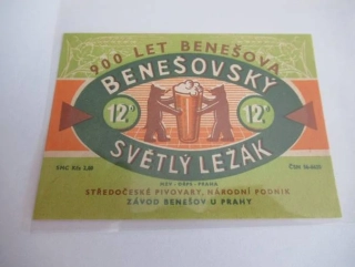 Středočeské pivovary, závod Benešov - Benešovský světlý ležák 12°
