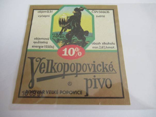 Pivovar Velké Popovice - Velkopopovické pivo - Výčepní světlé 10° pivo