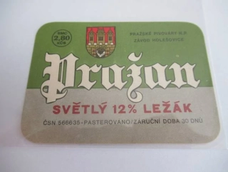 Pražské pivovary, závod Holešovice - Pražan - Světlý ležák 12°