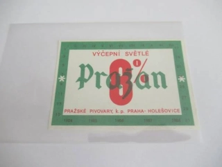 Pražské pivovary, závod Holešovice - Pražan - Výčepní světlé 8°