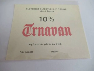 Pivovar Trnava - Trnavan - Výčepné pivo světlé 10°