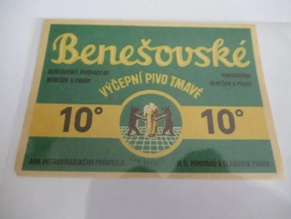 Pivovar Benešov u Prahy - Benešovské - Výčepní pivo tmavé 10°