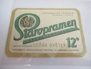 Pivovar Praha-Smíchov - Staropramen - Ležák světlý 12°